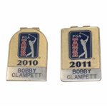 Bobby Clampett's Personal 2010 & 2011 PGA Tour Member Money Clip/Badges