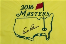 Arnold Palmer Signed 2016 Masters Embroidered Flag - Bobby Clampett Collection JSA ALOA