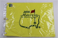 Two (2) 2006 Masters Tournament Embroidered Flags - Phil Mickelson Winner