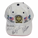 Mickelson, Goosen, Singh & Hamilton Signed 2004 Grand Slam of Golf Hat - Clampett Collection JSA ALOA