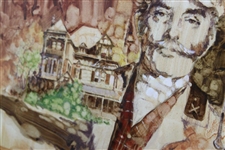 Original Painting of St Andrews Golf Club Founder John Reid by Artist Ray Caram