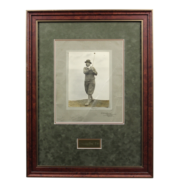 1922 Edward 'Ted' Ray Post-Swing 'The Sport General Press Agency Ltd' Original Photo Framed