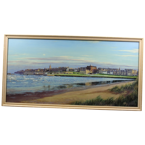 The Old Course St. Andrews Panoramic Print by Willington - Framed