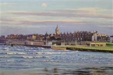 The Old Course St. Andrews Panoramic Print by Willington - Framed