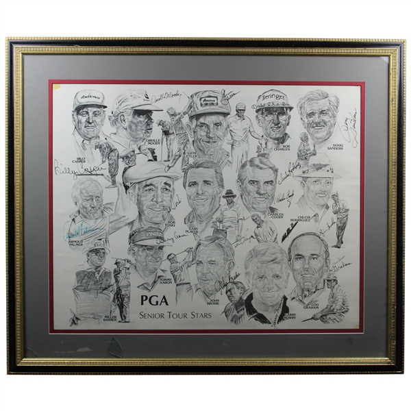 Multi-Signed PGA Senior Tour Stars Print - Palmer Player ++ JSA ALOA