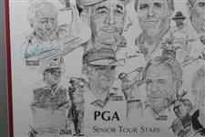 Multi-Signed PGA Senior Tour Stars Print - Palmer Player ++ JSA ALOA