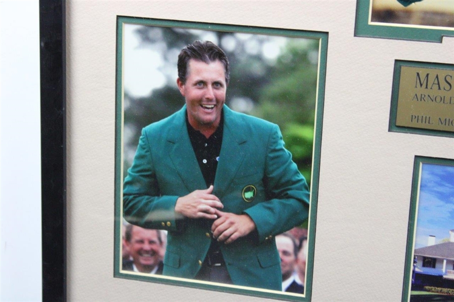 Tiger, Palmer, Nicklaus, Couples & Mickelson Masters Champs in Jackets Display - Framed