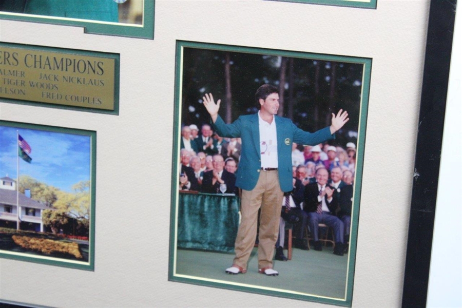 Tiger, Palmer, Nicklaus, Couples & Mickelson Masters Champs in Jackets Display - Framed