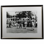 Bobby Jones Masters Tee Shot with Onlookers Sarazen, Hagen & Armour Photo - Framed