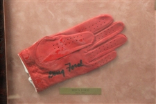 Fleck, Thomson, Ford & Middlecoff Signed Golf Gloves Display -1955 Major Champs - Framed JSA ALOA