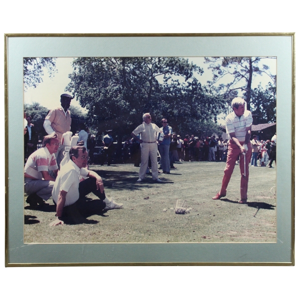 Doug Sanders on Driving Range with President Bush Watching Photo - Framed