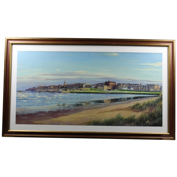 The Old Course St. Andrews Panoramic Print by Willington - Framed