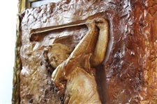 Unique Undated Patty Berg Deep Relief Art Post-Swing Image by Paul Kamish - Framed