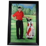 Hale Irwin Signed Major Wins Golf Bags Kathy Crosse Print - Framed JSA ALOA