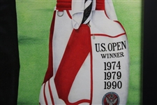 Hale Irwin Signed Major Wins Golf Bags Kathy Crosse Print - Framed JSA ALOA