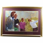 Palmer, Nicklaus, Watson & Player Signed Bernie Fuchs Skins Game Print JSA ALOA