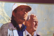Palmer, Nicklaus, Watson & Player Signed Bernie Fuchs Skins Game Print JSA ALOA