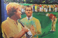 PGA of America 75 Years of Excellence Collage by Joni Carter Print - Framed