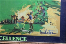 PGA of America 75 Years of Excellence Collage by Joni Carter Print - Framed