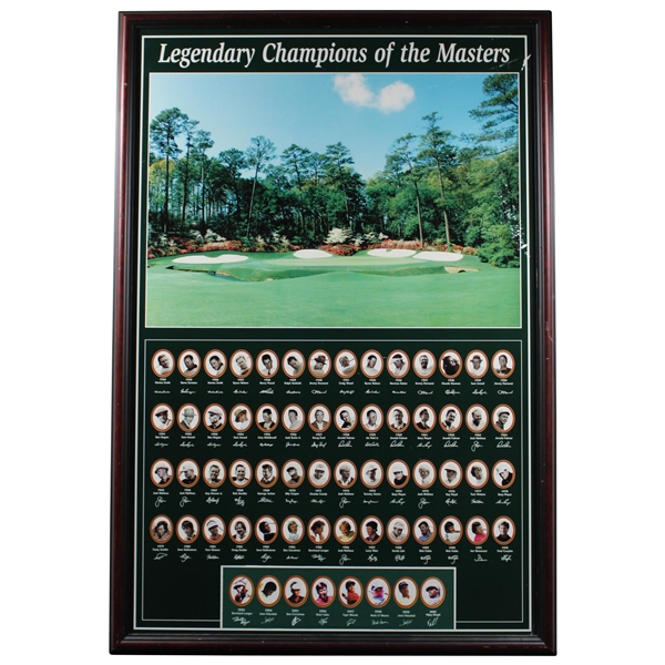 2001 Legendary Champions of the Masters Winners Poster -  Framed