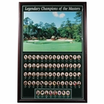 2001 'Legendary Champions of the Masters' Winners Poster -  Framed