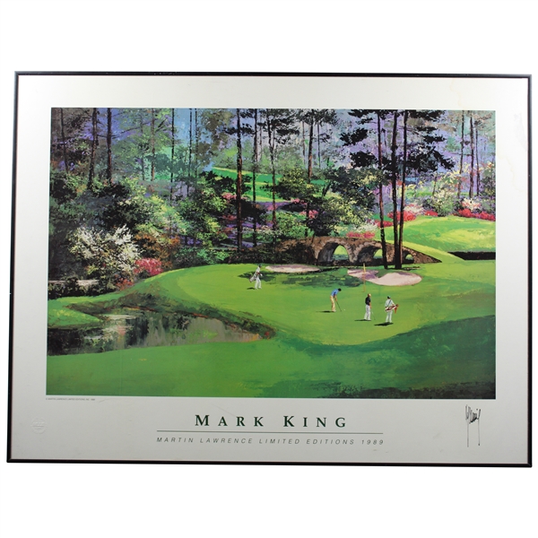 1988 Mark King 'Martin Lawrence Limited Editions 1989' Masters 11th Hole Green Print - Framed