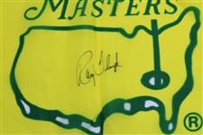 Ray Floyd Signed 1995 Masters Yellow with Green Logo Flag JSA ALOA