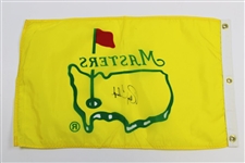 Ray Floyd Signed 1995 Masters Yellow with Green Logo Flag JSA ALOA