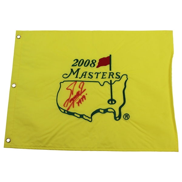Fuzzy Zoeller Signed 2008 Masters Embroidered Flag with 1979 JSA ALOA