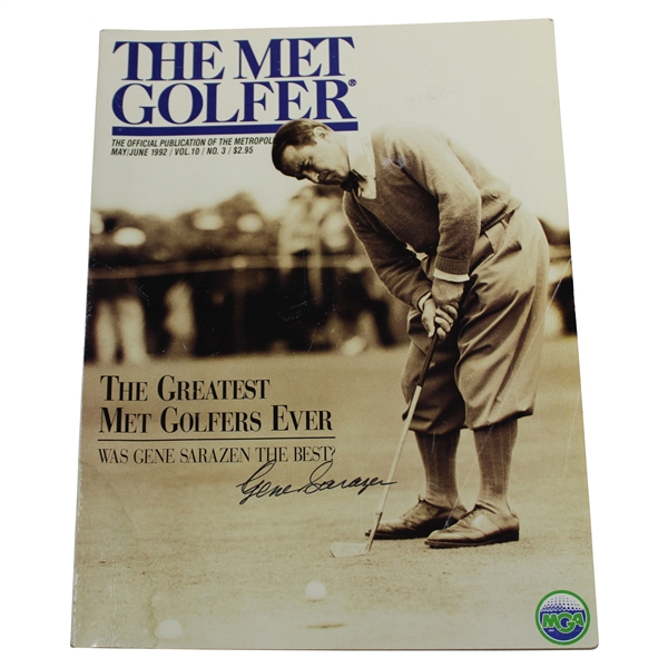 Gene Sarazen Signed 1992 The MET Golfer Magazine JSA ALOA