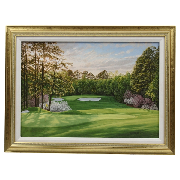 Bobby Clampetts 2000 Masters Gift - Linda Hartough Signed Ltd Ed #4 Hole Flowering Crab Apple Canvas