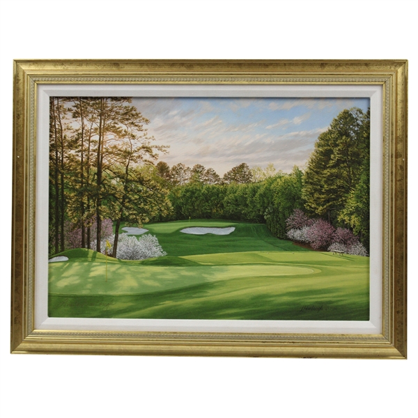 Bobby Clampett's 2000 Masters Gift - Linda Hartough Signed Ltd Ed #4 Hole Flowering Crab Apple Canvas