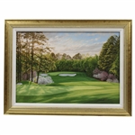 Bobby Clampett's 2000 Masters Gift - Linda Hartough Signed Ltd Ed #4 Hole Flowering Crab Apple Canvas