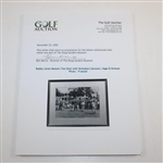 Bobby Jones Masters Tee Shot with Onlookers Sarazen, Hagen & Armour Photo - Framed