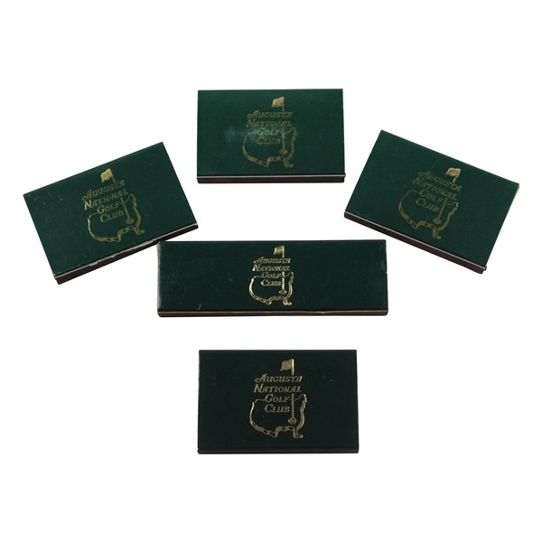 Five (5) Augusta National Golf Club Matchbooks - Unused