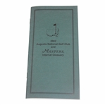 2002 Augusta National Golf Club and Masters Internal Glossary Booklet