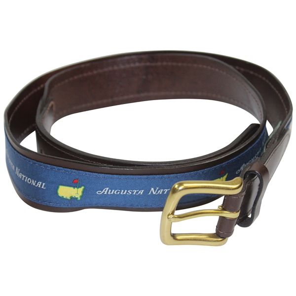 Augusta National Golf Club Logo Blue Vineyardvines Belt - Size 38