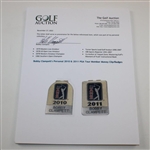 Bobby Clampett's Personal 2010 & 2011 PGA Tour Member Money Clip/Badges