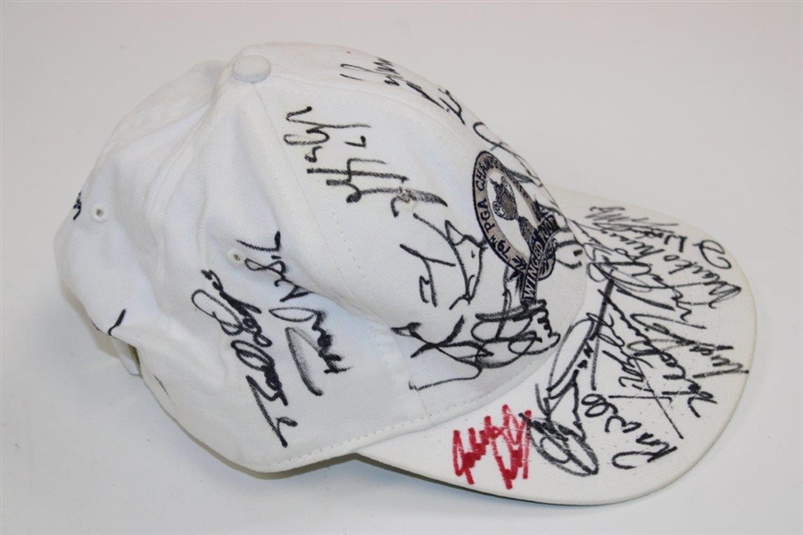 Tiger Woods & others Multi-Signed 1997 PGA Championship at Winged Foot Hat JSA ALOA