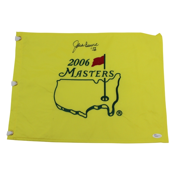 Jack Burke Signed 2006 Masters Tournament Embroidered Flag with '56' JSA #P94957