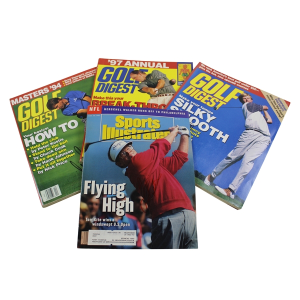 Kite, Price, Els & Lehman Signed Magazines - Golf Digest & Sports Illustrated JSA ALOA