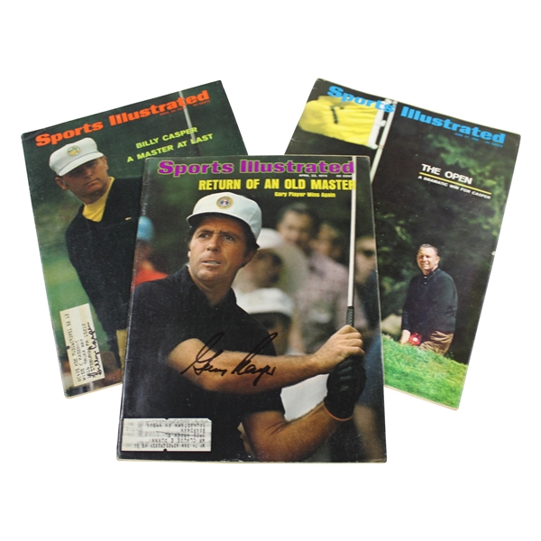 Gary Player & Billy Casper (x2) Signed Sports Illustrated Magazines JSA ALOA