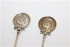 Pair of Post Sandwell Park Golf Club Themed Silver Spoons - Made in England