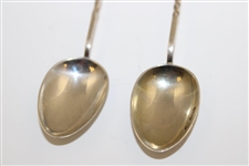 Pair of Post Sandwell Park Golf Club Themed Silver Spoons - Made in England