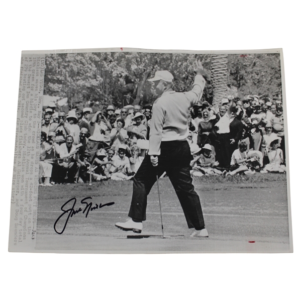 Jack Nicklaus Signed 1964 Tournament of Champions Photo JSA ALOA
