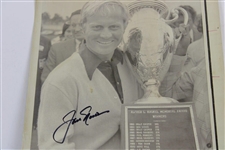 Jack Nicklaus Signed 1972 Doral Eastern Open Championship Photo JSA ALOA