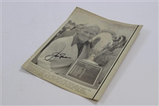 Jack Nicklaus Signed 1972 Doral Eastern Open Championship Photo JSA ALOA