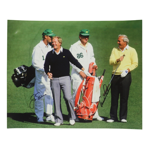 Arnold Palmer & Jack Nicklaus Signed 16x20 Color Photo JSA ALOA
