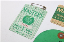 Masters Tickets & SERIES Various Condition Badges - 1970 Badge, 1974 (Badge & Ticket) & 1982 Badge
