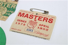 Masters Tickets & SERIES Various Condition Badges - 1970 Badge, 1974 (Badge & Ticket) & 1982 Badge